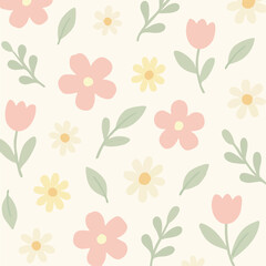 seamless pattern with flowers