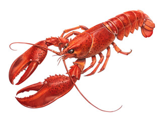 Cooked Lobster on transparent background