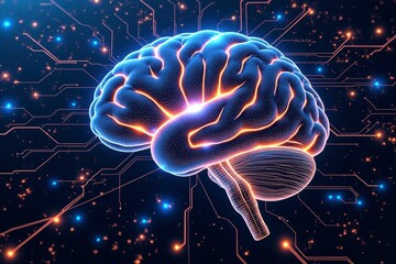 Fototapeta premium x-default Human Brain Circuitry