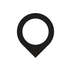 Pin map black icon vector location symbol design