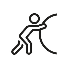 Supporting others icon line vector helping hand design