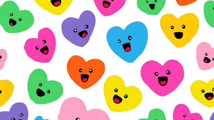 A seamless pattern of flat, vector