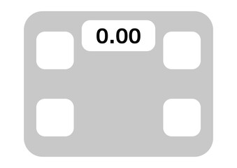 モノクロのシンプルな体重計アイコン