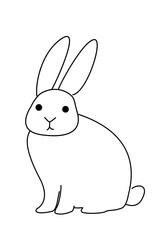 illustration of a rabbit,i drew this based on the rabbit i used to have.