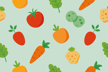 seamless pattern with vegetables