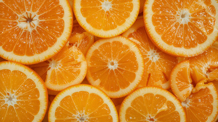 Vibrant orange citrus slices arranged beautifully for a fresh and healthy snack