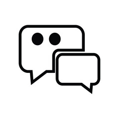 Naklejka premium Chat message icon, online communication, speech bubble symbol, Vector illustration EPS 10.