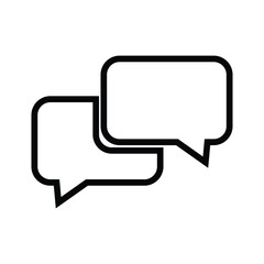 Naklejka premium Chat message icon, online communication, speech bubble symbol, Vector illustration EPS 10.