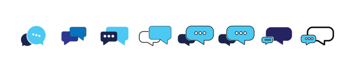 Fototapeta premium Chat bubble set, Chat speech bubble, Conversation symbol , vector illustration EPS 10 .