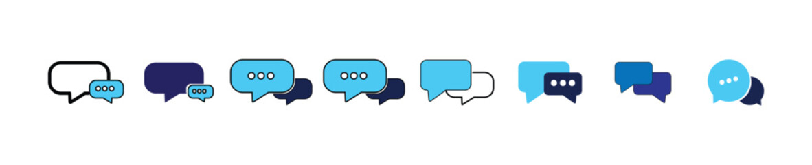 Chat bubble set, Chat speech bubble,  Conversation symbol , vector illustration EPS 10 .