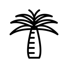 Palm Tree icon single thin line