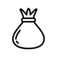 Zakat Bag icon single thin line