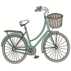 vintage bicycle vector illustration