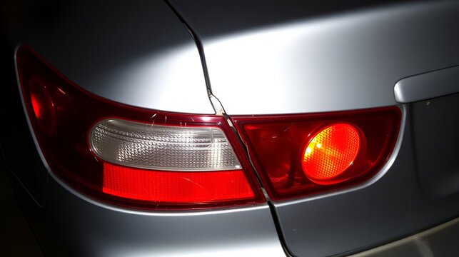 Cracks car from being bumped the rear lights.