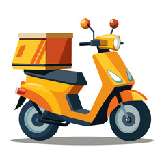 scooter delivery vector illustration