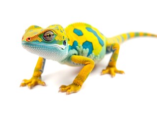 Fototapeta premium chameleon on a white background