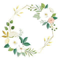 wreath and bouquet illustration