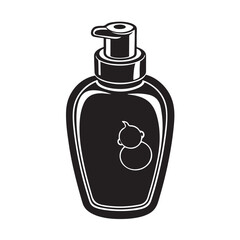 Liquid Soap Dispenser Silhouette Icon for Hygiene, Bathroom and Cleaning Product Designs