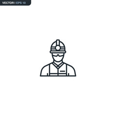 Worker, linear style sign for mobile concept and web design