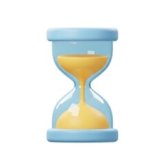 3D blue and yellow hourglass icon