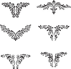 Frame floral ornament design vintage decoration border pattern vector Print