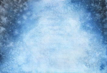 Watercolor deep ocean background with light and texture