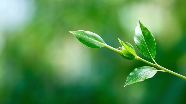 Fresh Green Foliage on Branches Celebration of Natures Growth and Renewal in Outdoor Botanical Beauty