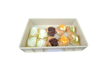 Assorted Pastries and Desserts Displayed on Clean Transparent Background