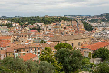 Fototapeta premium Ancona is a historic port city on Italy’s Adriatic coast, known for its stunning sea views, ancient Roman landmarks, and vibrant maritime culture.