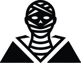 zombie mummy vector icon.
