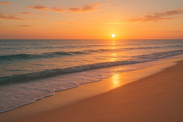 Obraz premium sunset over the beach