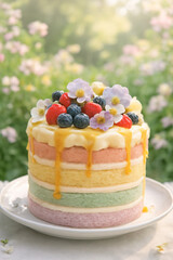 cake with fruits