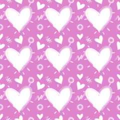 seamless heart pattern with pink tone for making background, wallpaper, any cloth, and some packaging