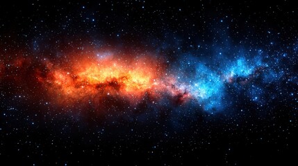 Fototapeta premium Fiery and icy interstellar cloudscape