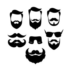 Beard styles guide different facial hair shapes mustache and beard trends for men black and white art