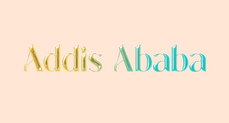 Addis ababa name. Addis ababa Name illustration. Colorful gradient graphic vector typography with removable background. 