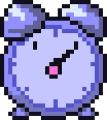pixel illustration of alarm clock