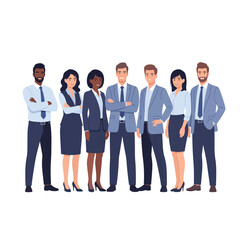 Fototapeta premium Diverse business team professional vector illustration