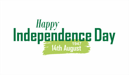 Happy indepedence Day 14th August 1947, happy independence day pakistan vector illustrator, Typography of the Name of Muslim Country 