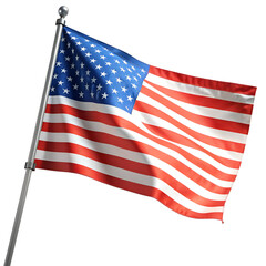 Fototapeta premium The flag of the United States of America Isolated on white background