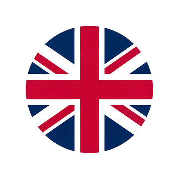 Round Great Britain flag icon