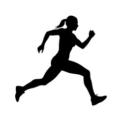 Woman Running Vector
