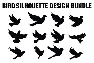 Obraz premium Dove of Peace Silhouette with Olive Branch