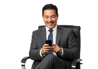 A Businessmans Delight Checking a Mobile Phone