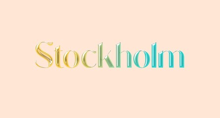 Stockholm name isolated. Stockholm graffiti. Stockholm typography. Stockholm graphic bold name. World's famous countries and cities' names illustration. Graphic vector design in jpg format.
