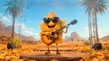 Taco Playing the Guitar