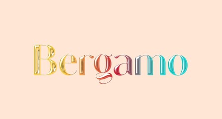 Bergamo name isolated. Bergamo graffiti. Bergamo typography. Bergamo graphic bold name. World's famous countries and cities' names illustration. Graphic vector design in jpg format.
