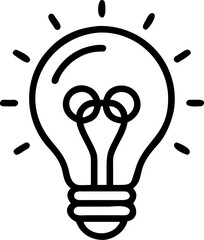 idea vector icon on white or transparent background. Graphic design Stroke icon collections. Editable Stroke icon collection Outline icon.