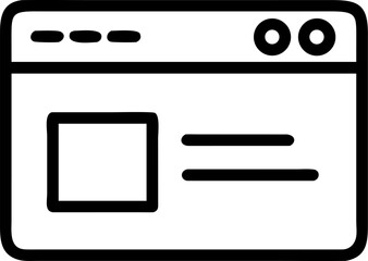 website vector icon on white or transparent background. Graphic design Stroke icon collections. Editable Stroke icon collection Outline icon.