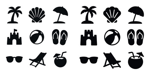 Beach Travel Icons